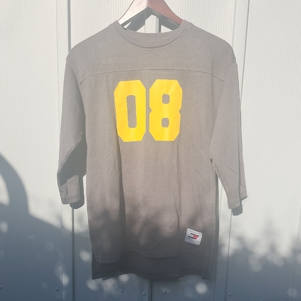 Y2k Tommy Hilfiger Athletics Gray Shirt